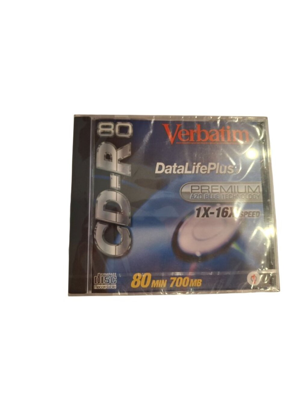 Verbatim 80-Min 700MB CD-R 16X AZO Blue Technology DataLifePlus Blank Media